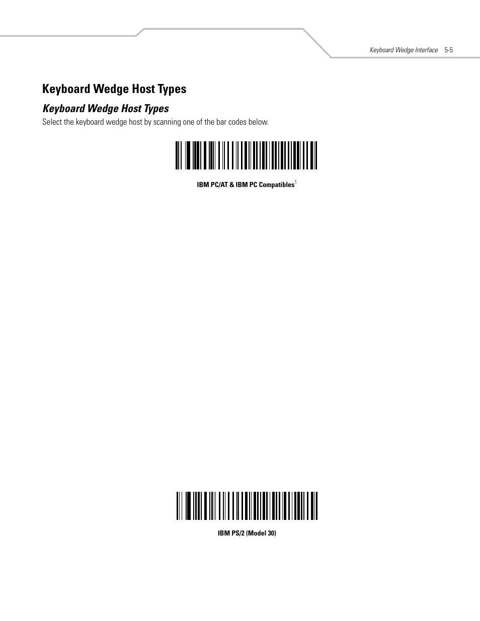 Keyboard wedge host types, Keyboard wedge host types -5 | Motorola SYMBOL LS9203 User Manual | Page 61 / 338