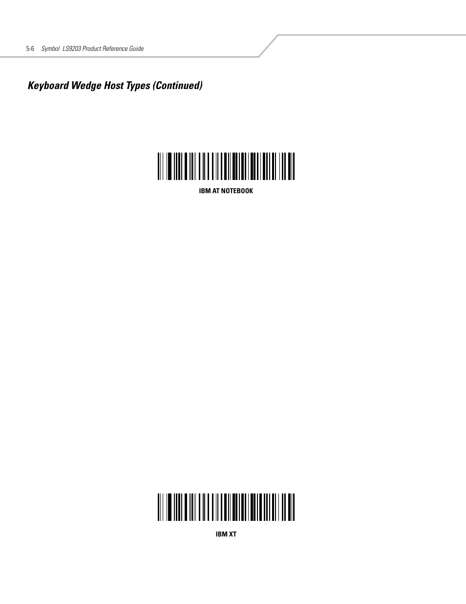 Keyboard wedge host types (continued) | Motorola SYMBOL LS9203 User Manual | Page 62 / 338