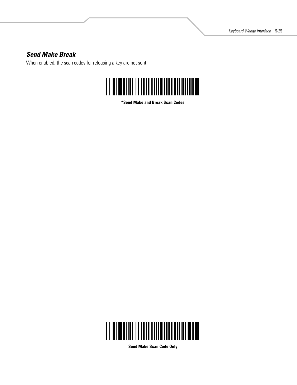 Send make break, Send make break -25 | Motorola SYMBOL LS9203 User Manual | Page 81 / 338