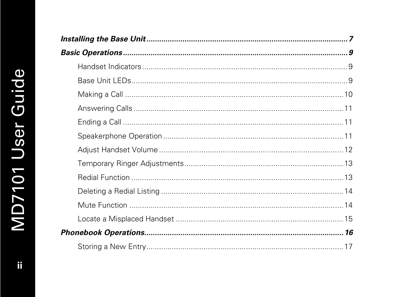 Md7101 user guide | Motorola E51 Series User Manual | Page 5 / 54