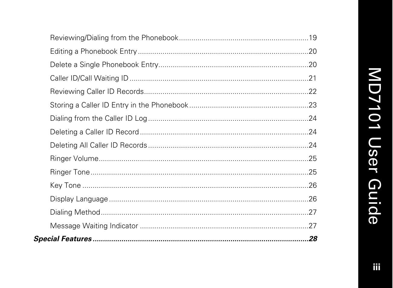 Md7101 u ser guide | Motorola E51 Series User Manual | Page 6 / 54