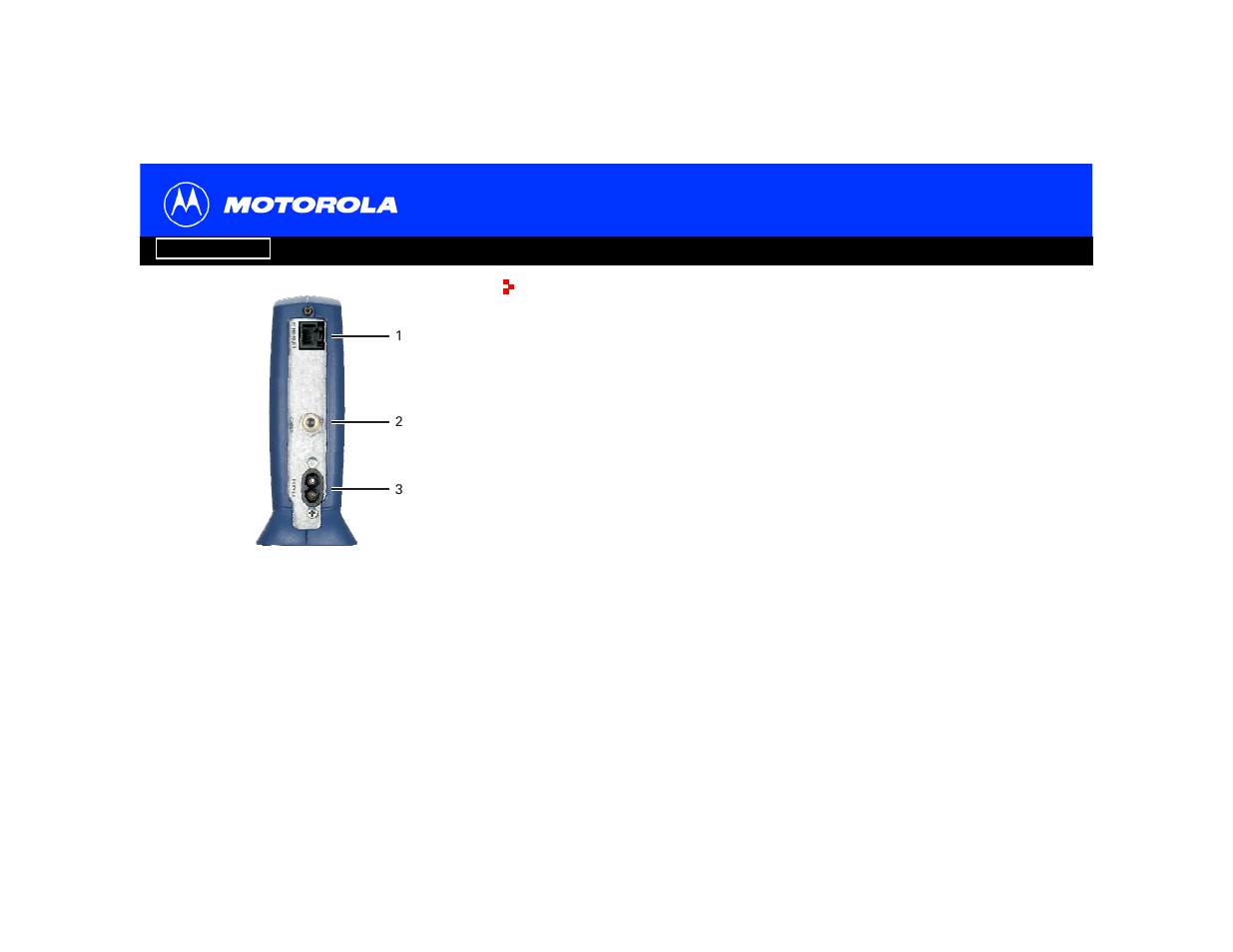 Rear panel, Rear, Panel | Motorola SB5102 User Manual | Page 10 / 47