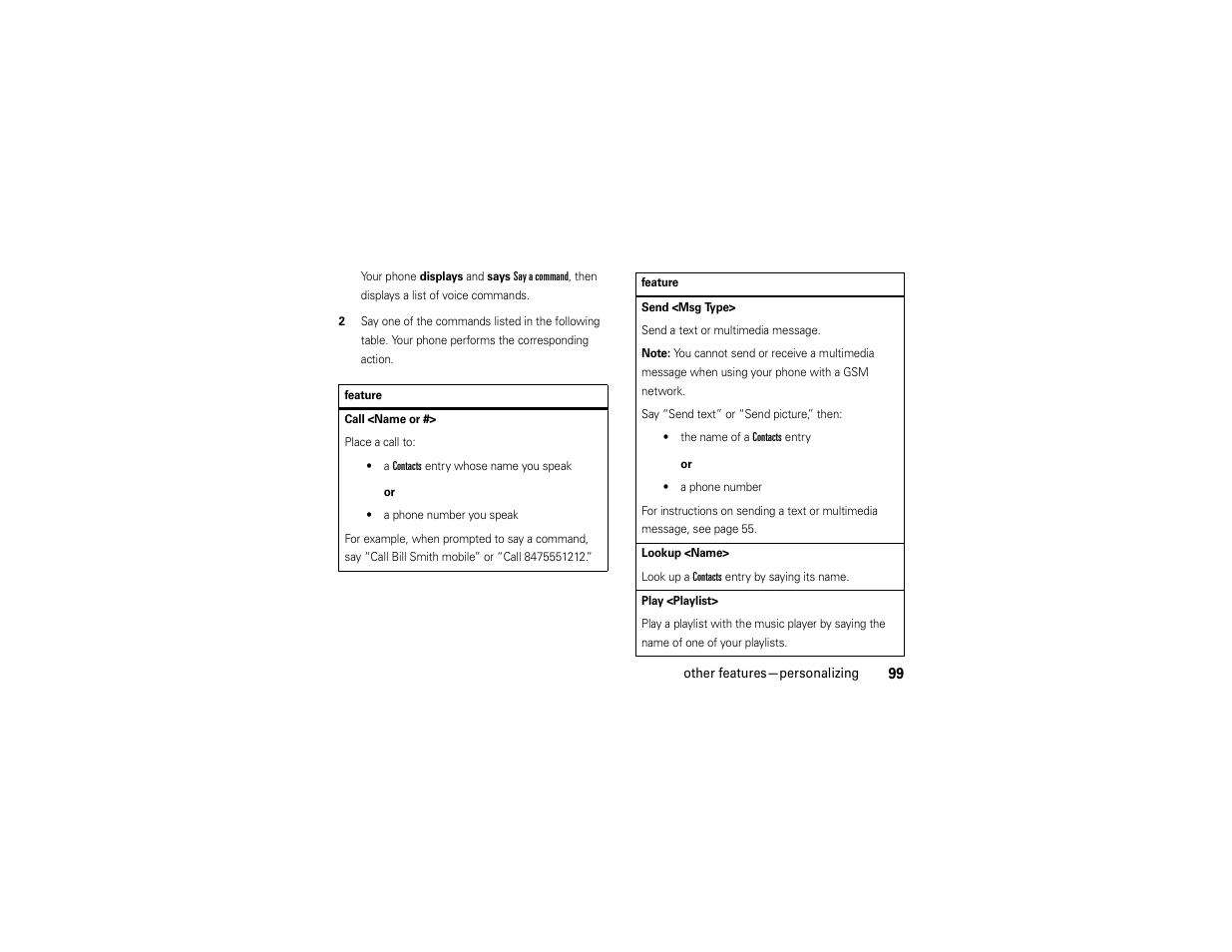 Motorola Z6C User Manual | Page 101 / 296
