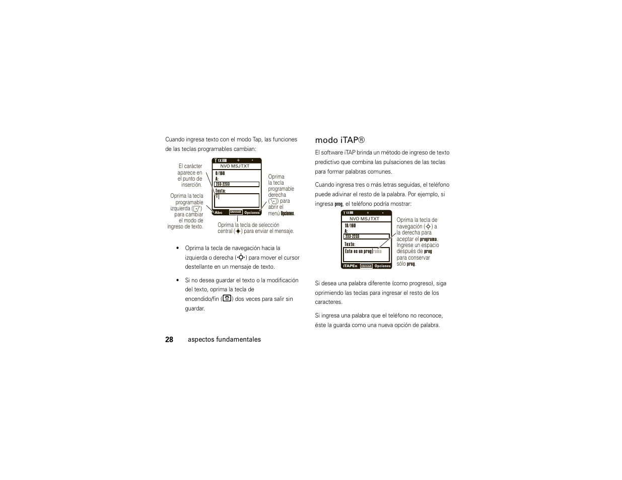 Modo itap | Motorola Z6C User Manual | Page 170 / 296