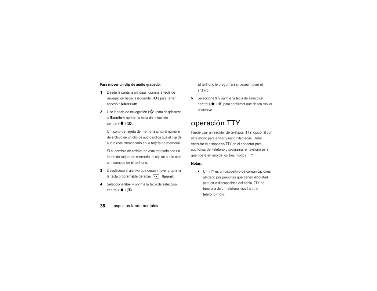 Operación tty | Motorola Z6C User Manual | Page 180 / 296