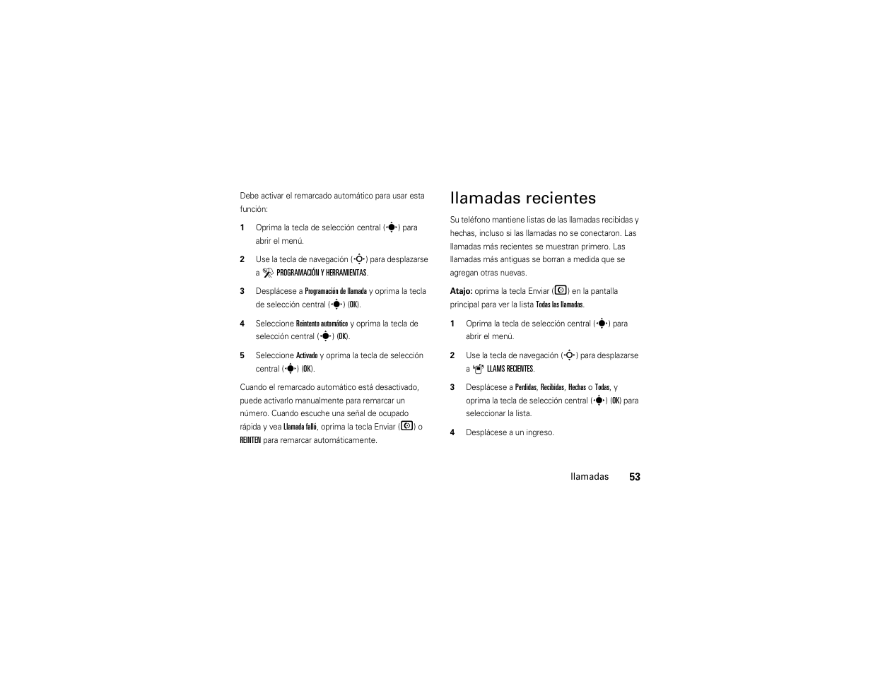 Llamadas recientes | Motorola Z6C User Manual | Page 195 / 296