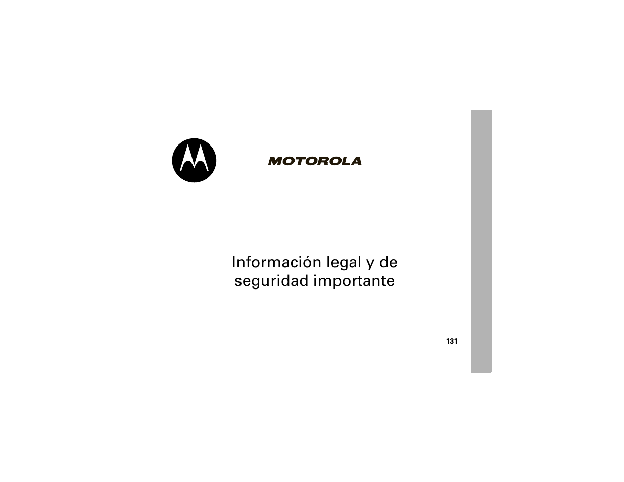 Información legal y de seguridad importante | Motorola Z6C User Manual | Page 273 / 296