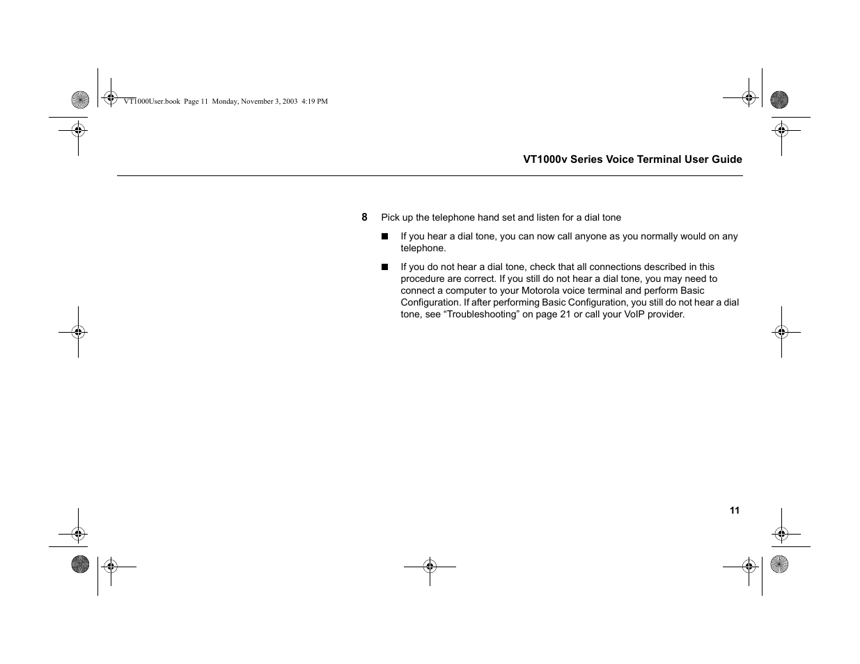 Motorola VT1000v User Manual | Page 17 / 32
