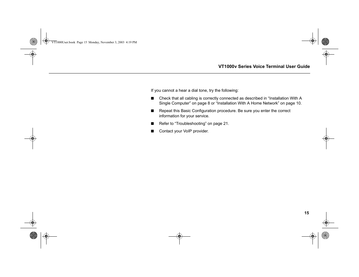 Motorola VT1000v User Manual | Page 21 / 32