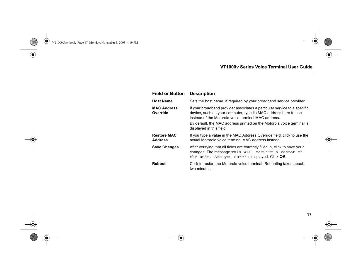 Motorola VT1000v User Manual | Page 23 / 32