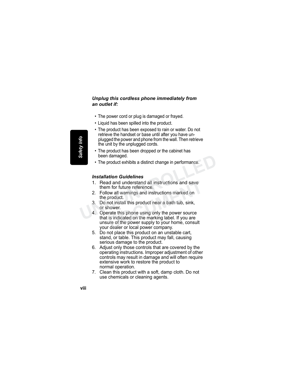 Uncontrolled document | Motorola MA3160 User Manual | Page 10 / 50