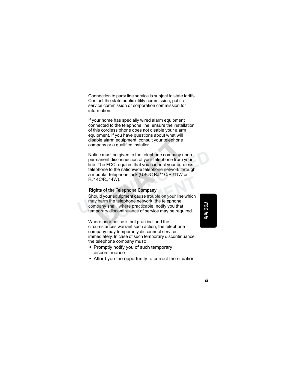 Dr a ft, Uncontrolled document | Motorola MA3160 User Manual | Page 13 / 50