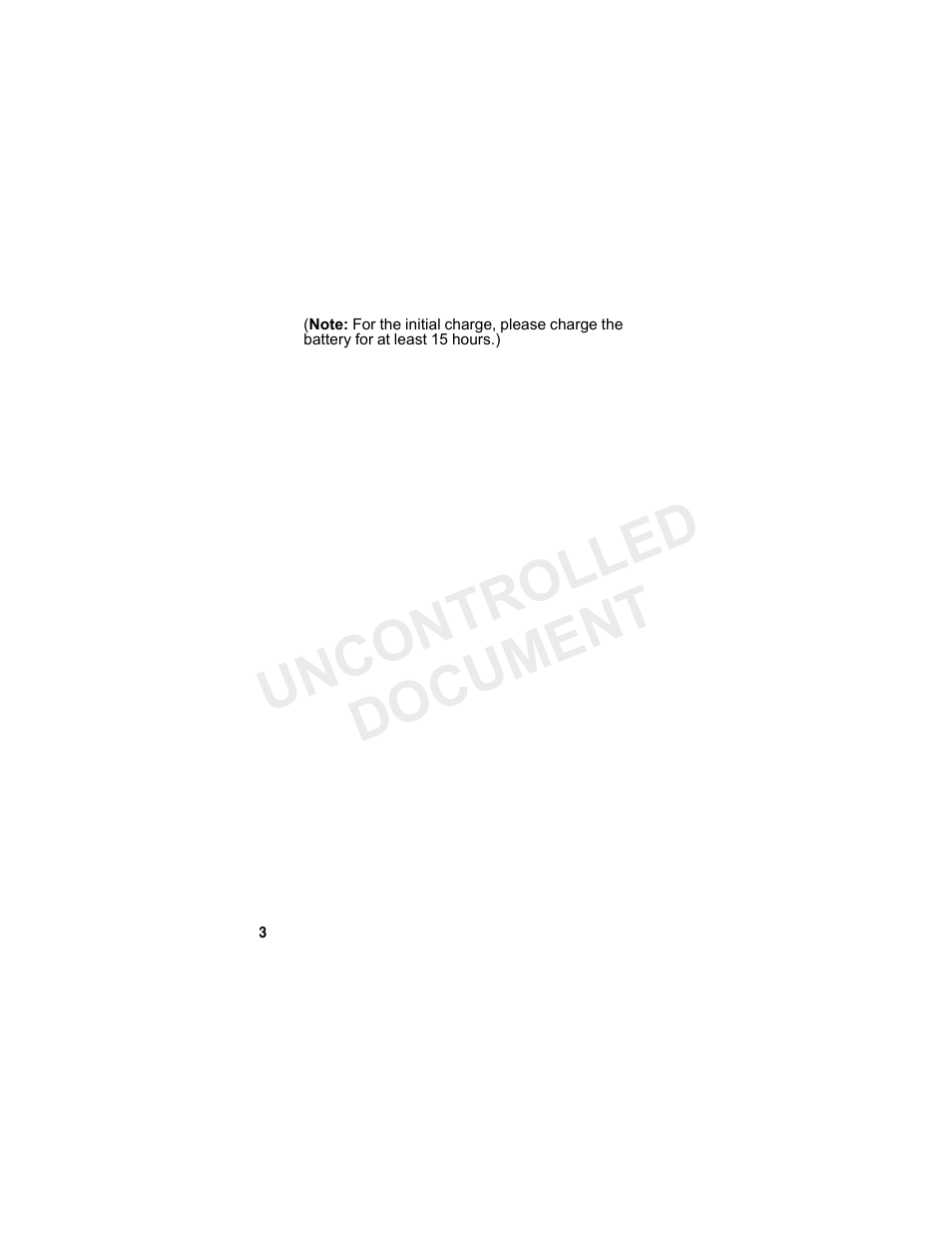 Uncontrolled document | Motorola MA3160 User Manual | Page 18 / 50