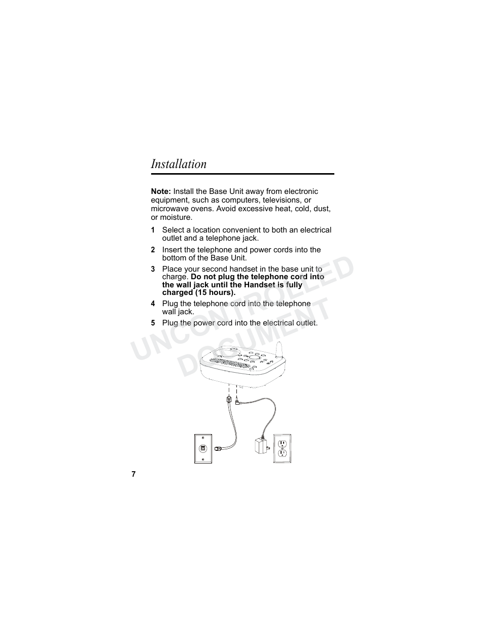 Installation, Uncontrolled document | Motorola MA3160 User Manual | Page 22 / 50