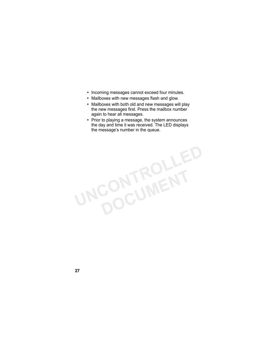 Uncontrolled document | Motorola MA3160 User Manual | Page 42 / 50