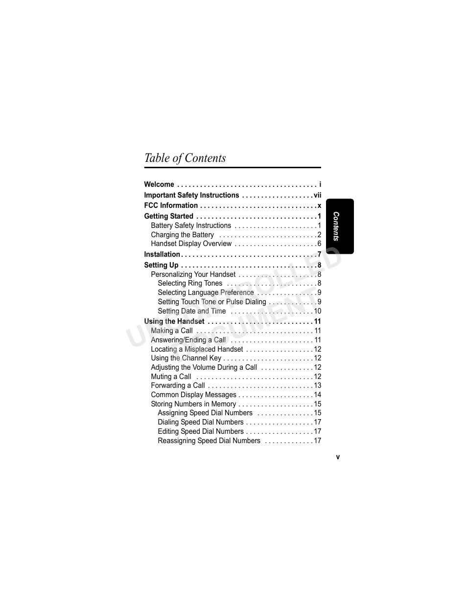 Uncontrolled document | Motorola MA3160 User Manual | Page 7 / 50