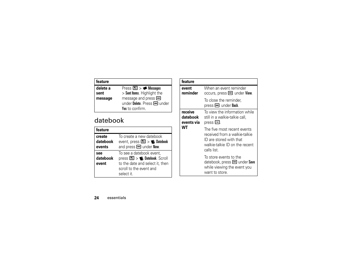 Datebook | Motorola Boost i296 User Manual | Page 28 / 84