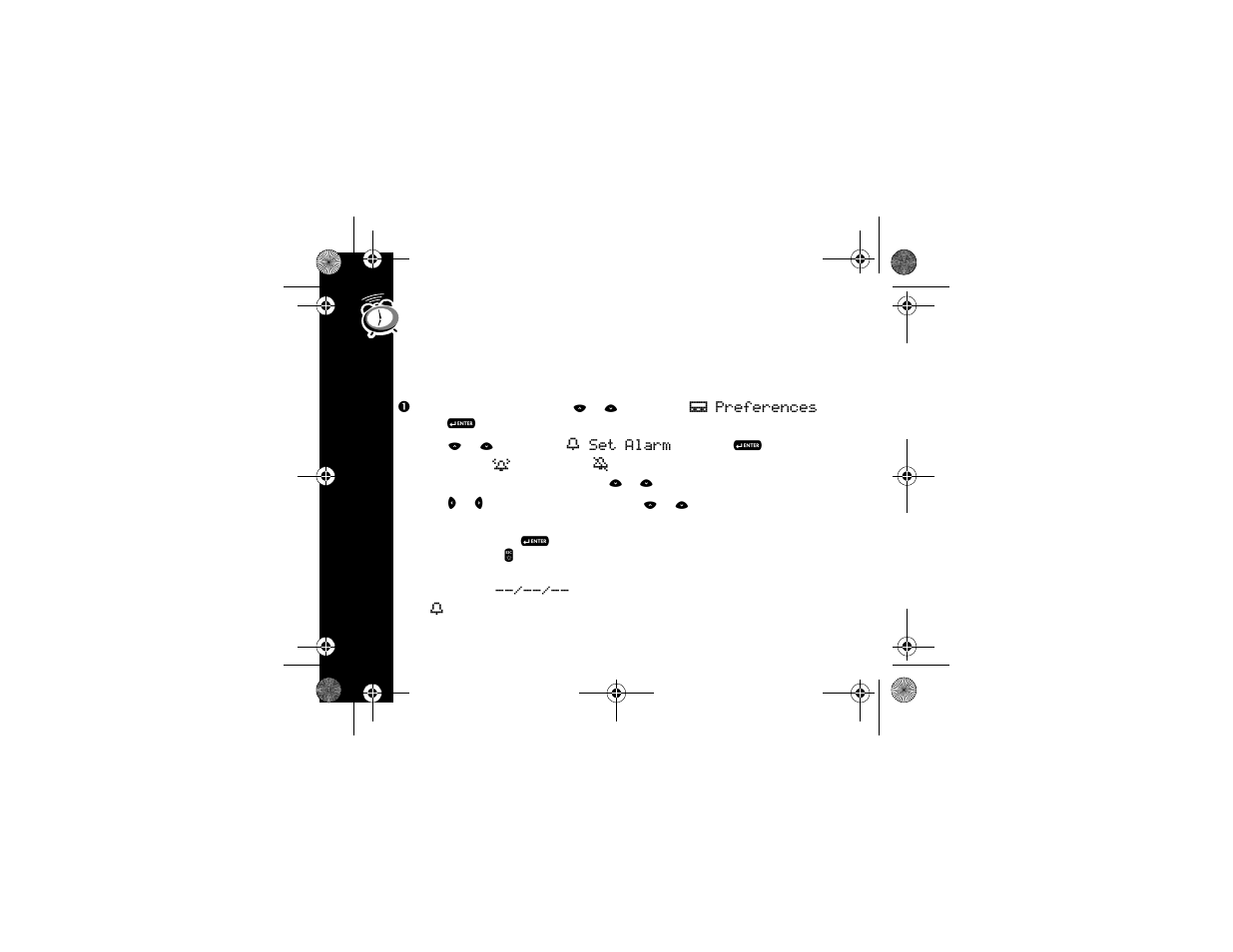 Setting the alarm, Al arm s | Motorola T900 User Manual | Page 40 / 62