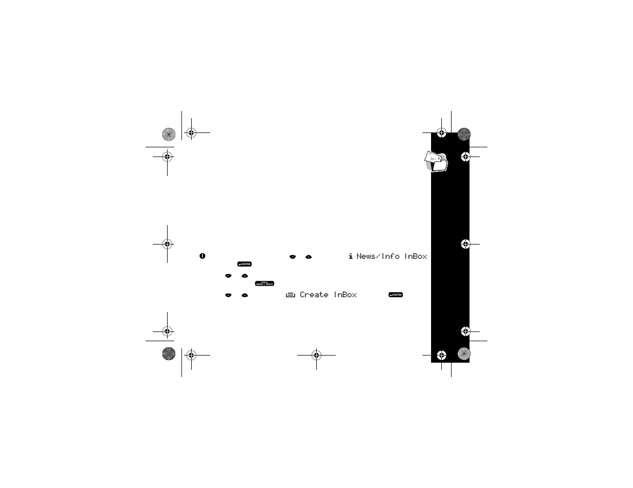 Using your news/info inbox, Creating an inbox | Motorola T900 User Manual | Page 43 / 62