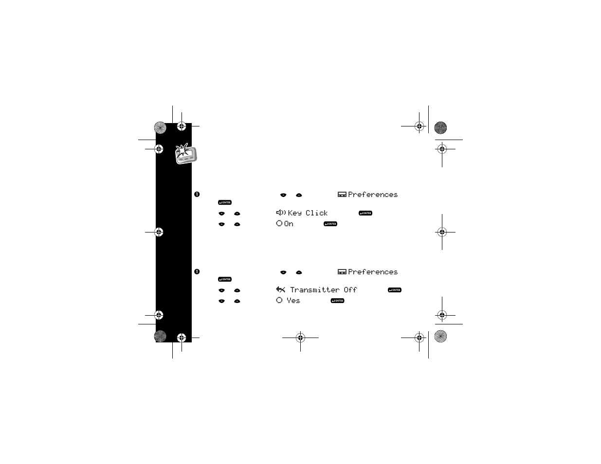 Setting the key click, Setting transmitter off mode, Fe atur es | Motorola T900 User Manual | Page 48 / 62