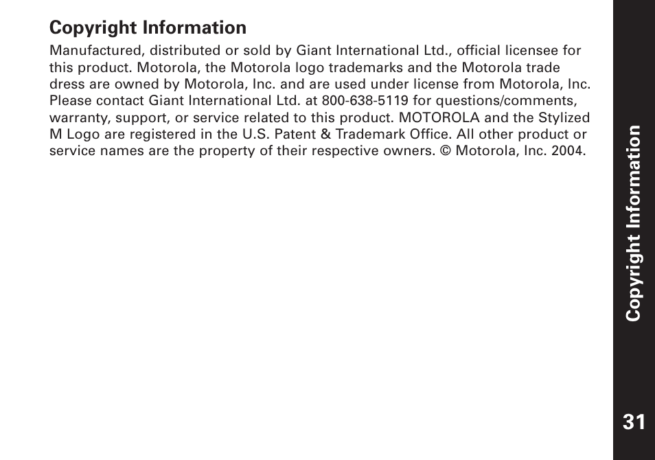 Motorola T7100 User Manual | Page 32 / 39
