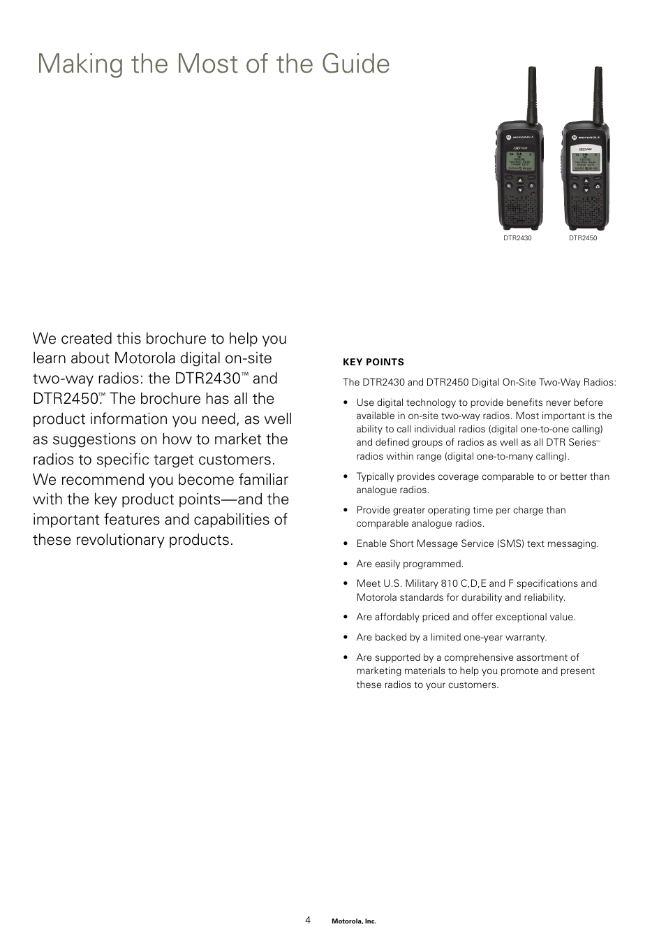 Making the most of the guide, And dtr2450 | Motorola DTR2450 User Manual | Page 3 / 12