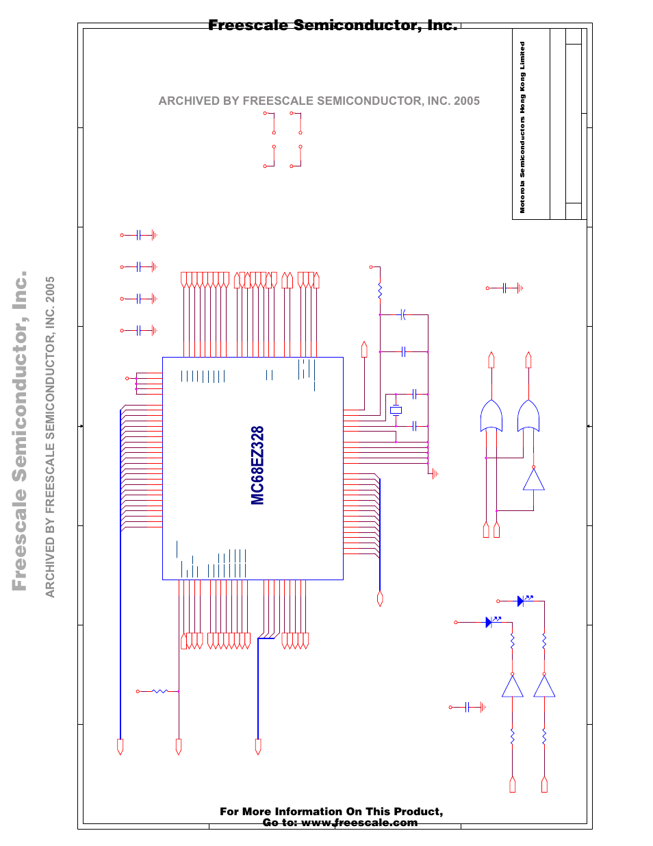 Freescale semiconductor, i, Freescale semiconductor, inc, Address decoder | Motorola M68EZ328ADS User Manual | Page 57 / 65