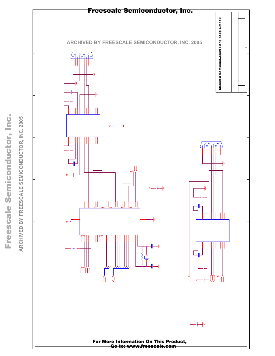 Freescale semiconductor, i, Freescale semiconductor, inc, Uart ports | Uart debug port | Motorola M68EZ328ADS User Manual | Page 60 / 65