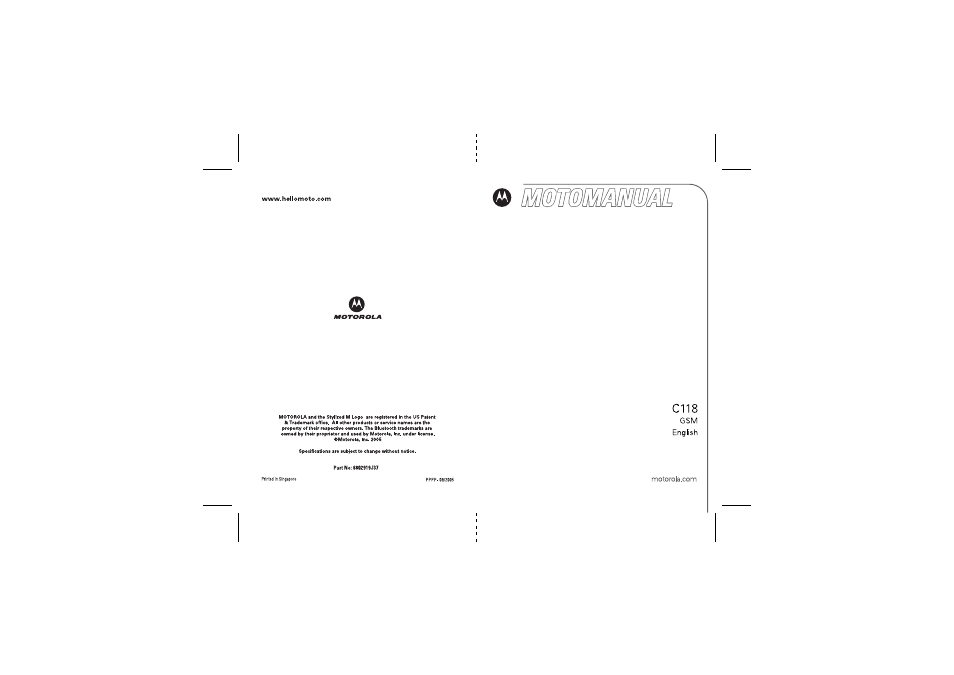 Motorola C118 User Manual | Page 60 / 60