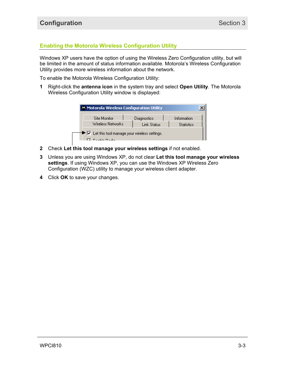 Motorola WPCI810GP User Manual | Page 19 / 58