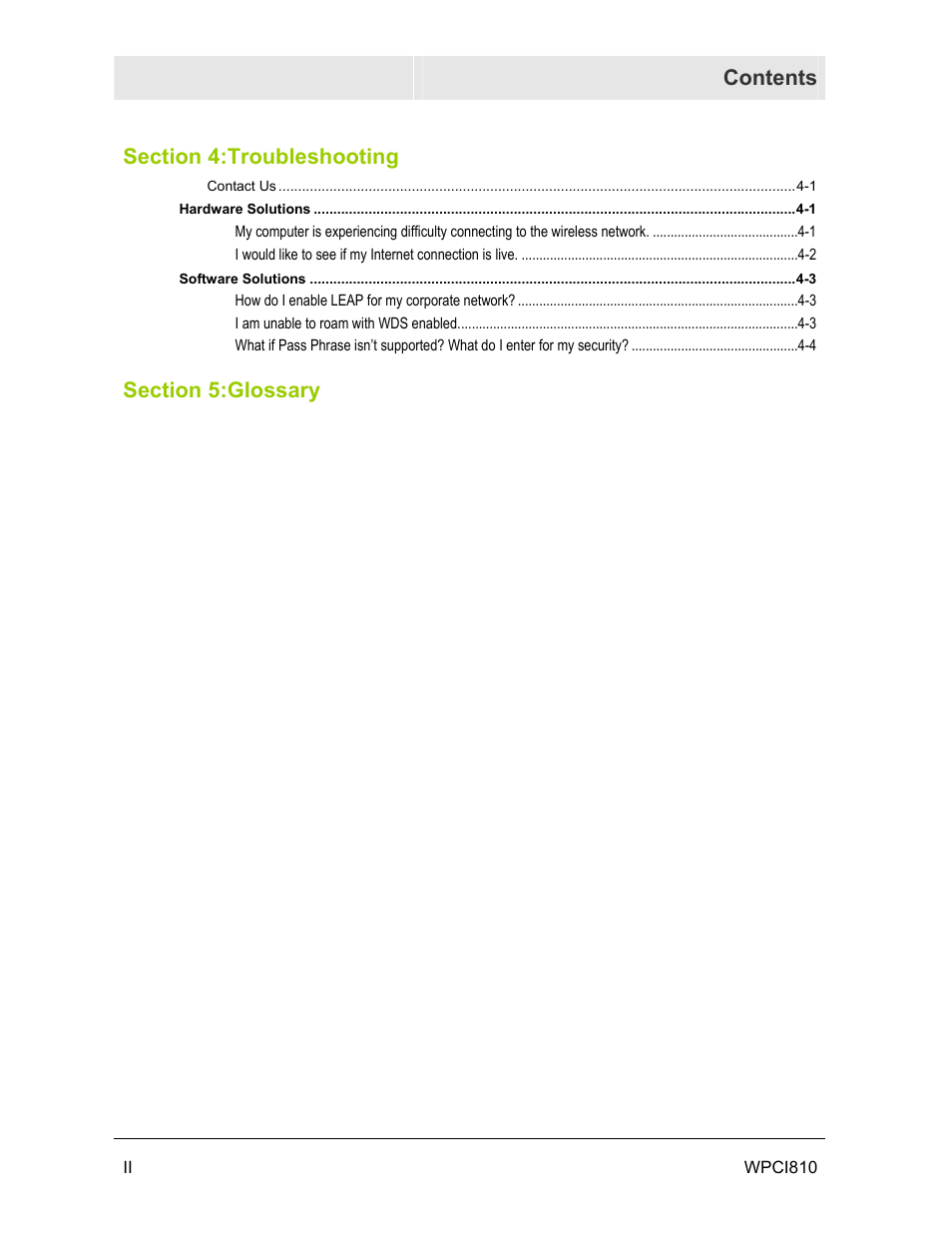 Motorola WPCI810GP User Manual | Page 5 / 58