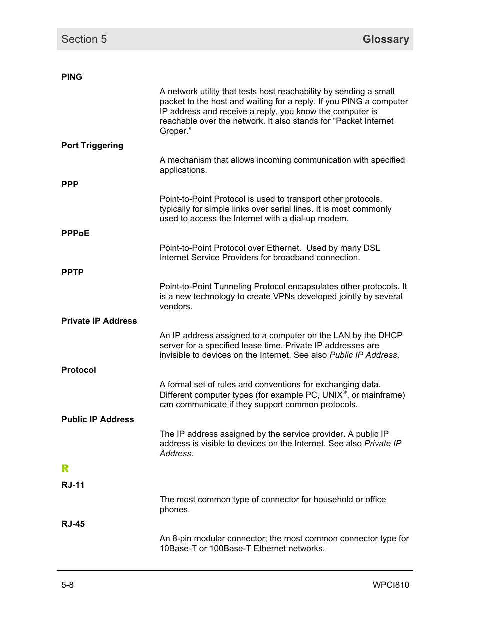Motorola WPCI810GP User Manual | Page 53 / 58