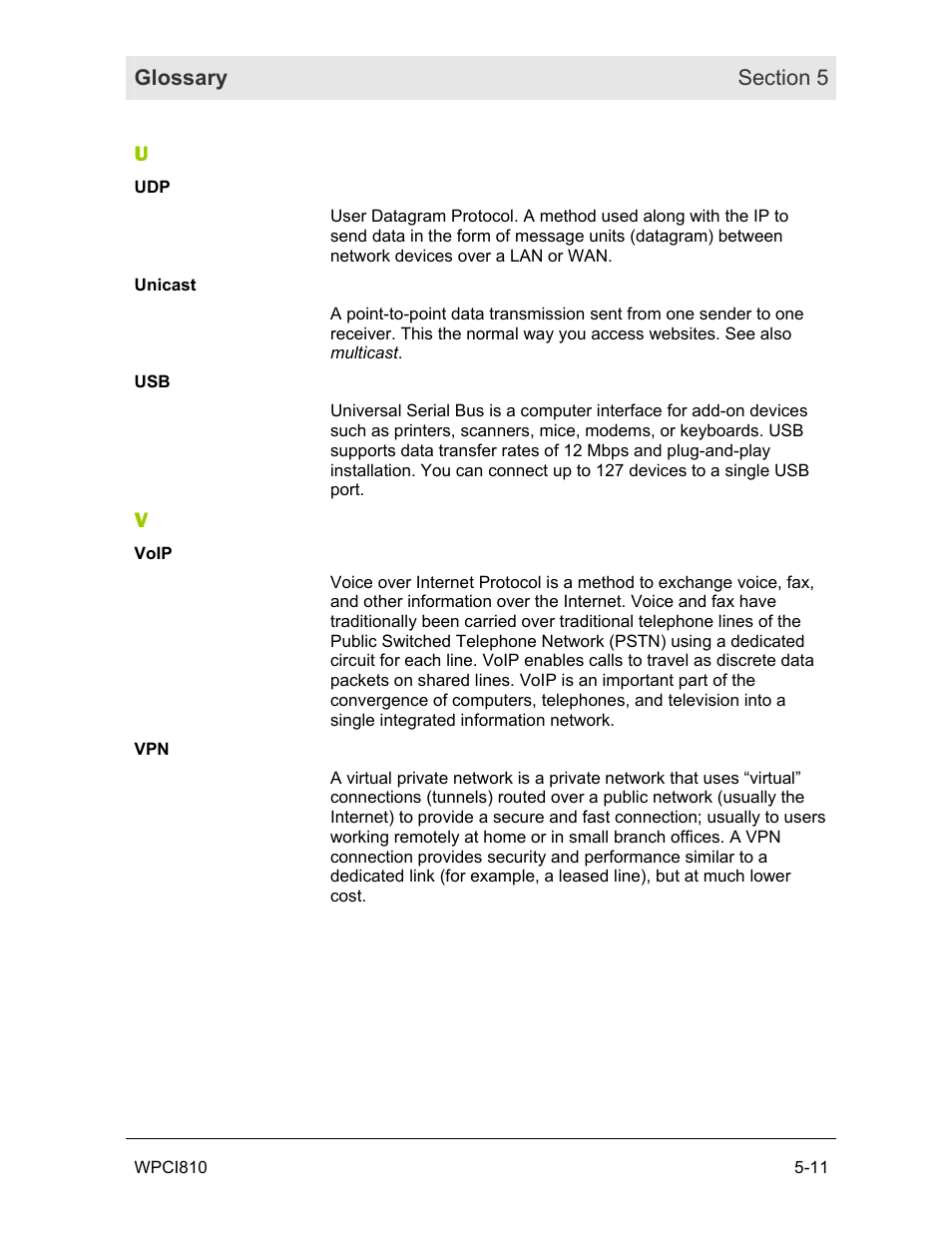 Motorola WPCI810GP User Manual | Page 56 / 58
