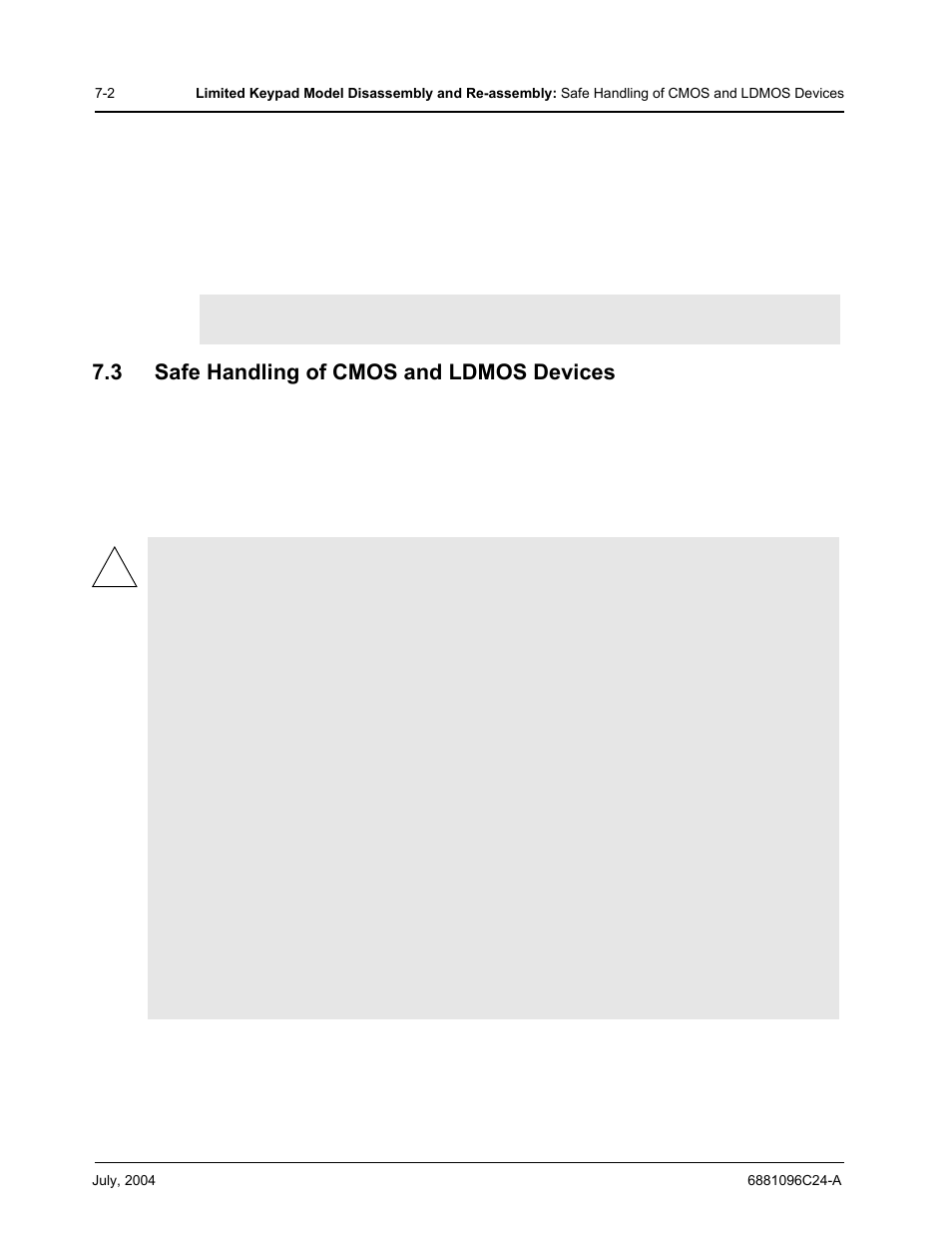 3 safe handling of cmos and ldmos devices | Motorola PR400 User Manual | Page 70 / 128