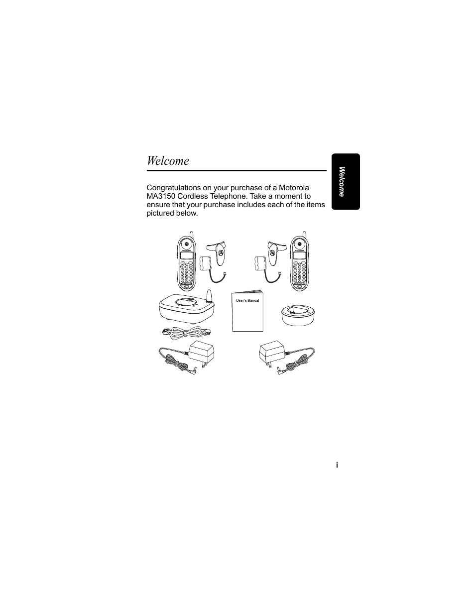 Welcome | Motorola MA3153 User Manual | Page 3 / 78