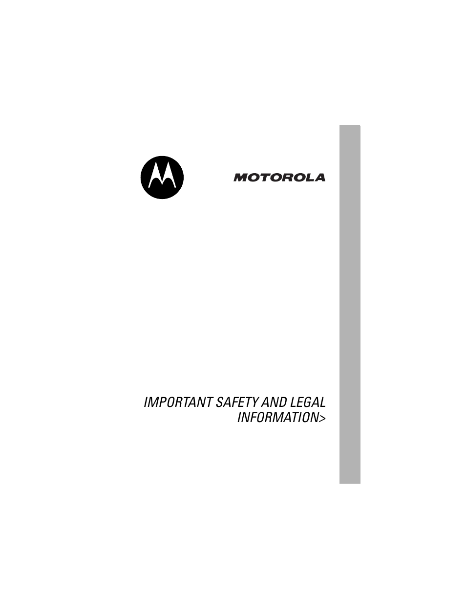 Important safety and legal information | Motorola A630 User Manual | Page 199 / 256