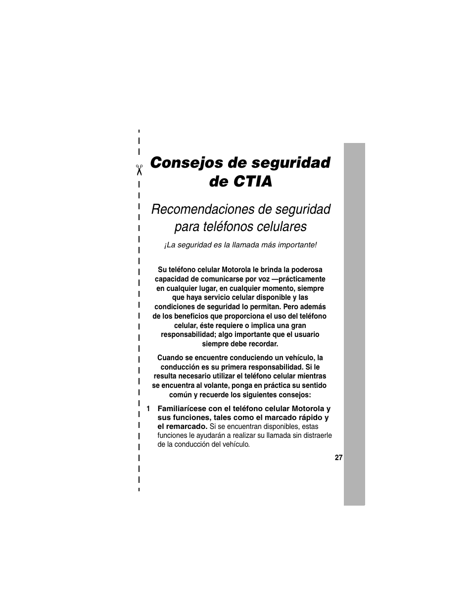 Consejos de seguridad de ctia | Motorola A630 User Manual | Page 251 / 256