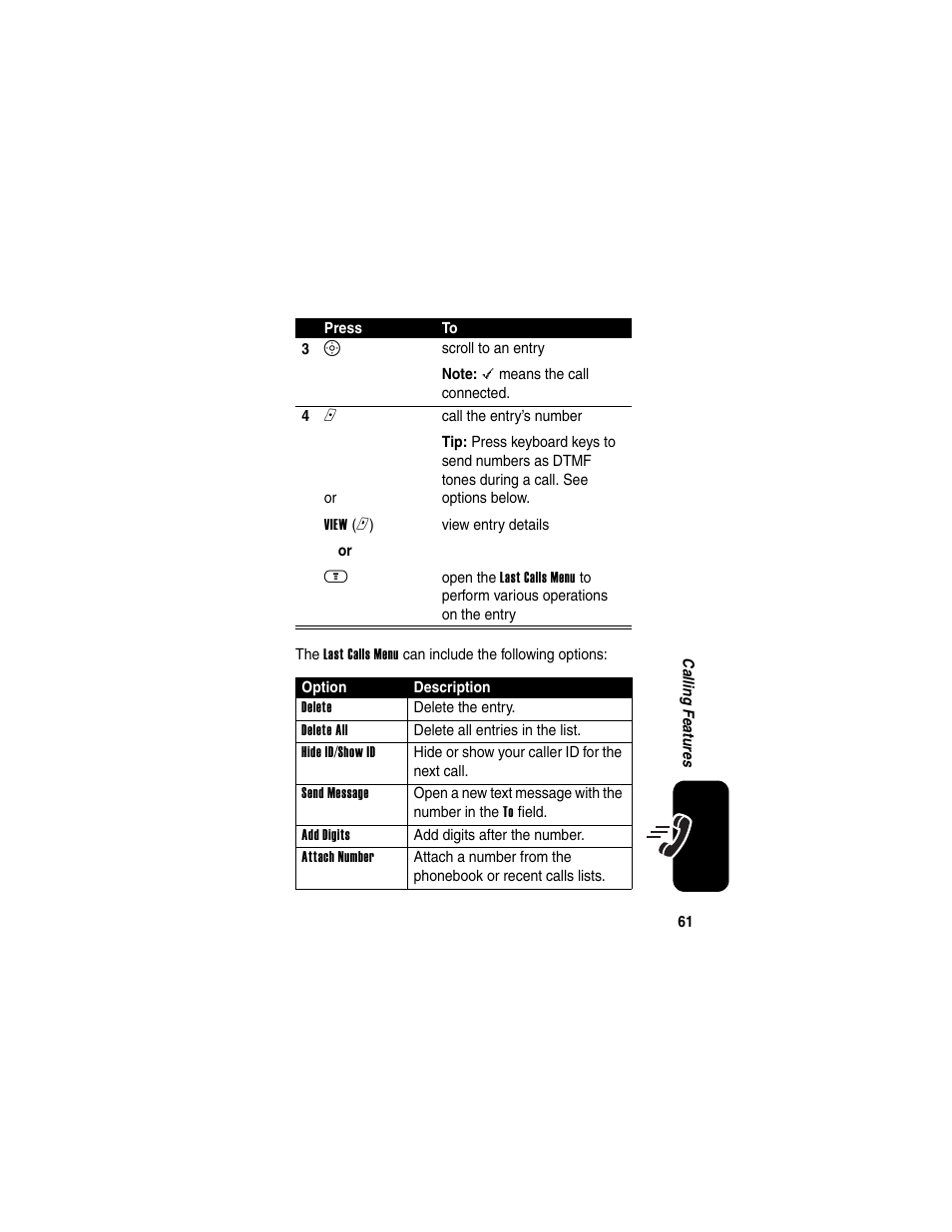 Motorola A630 User Manual | Page 63 / 256