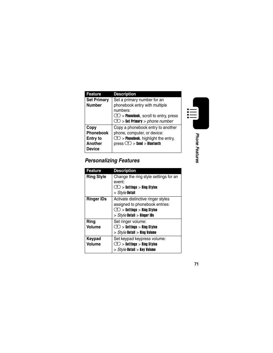 Motorola A630 User Manual | Page 73 / 256