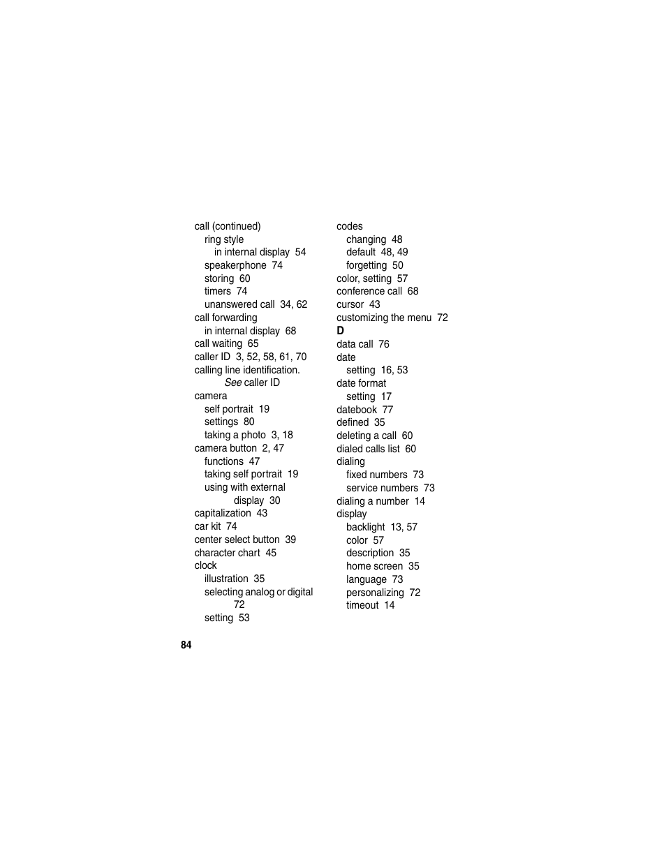 Motorola A630 User Manual | Page 86 / 256