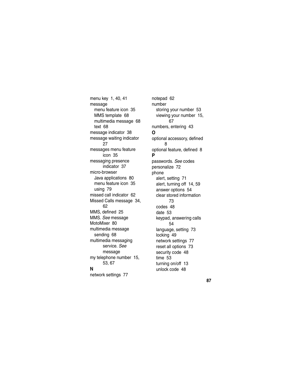 Motorola A630 User Manual | Page 89 / 256