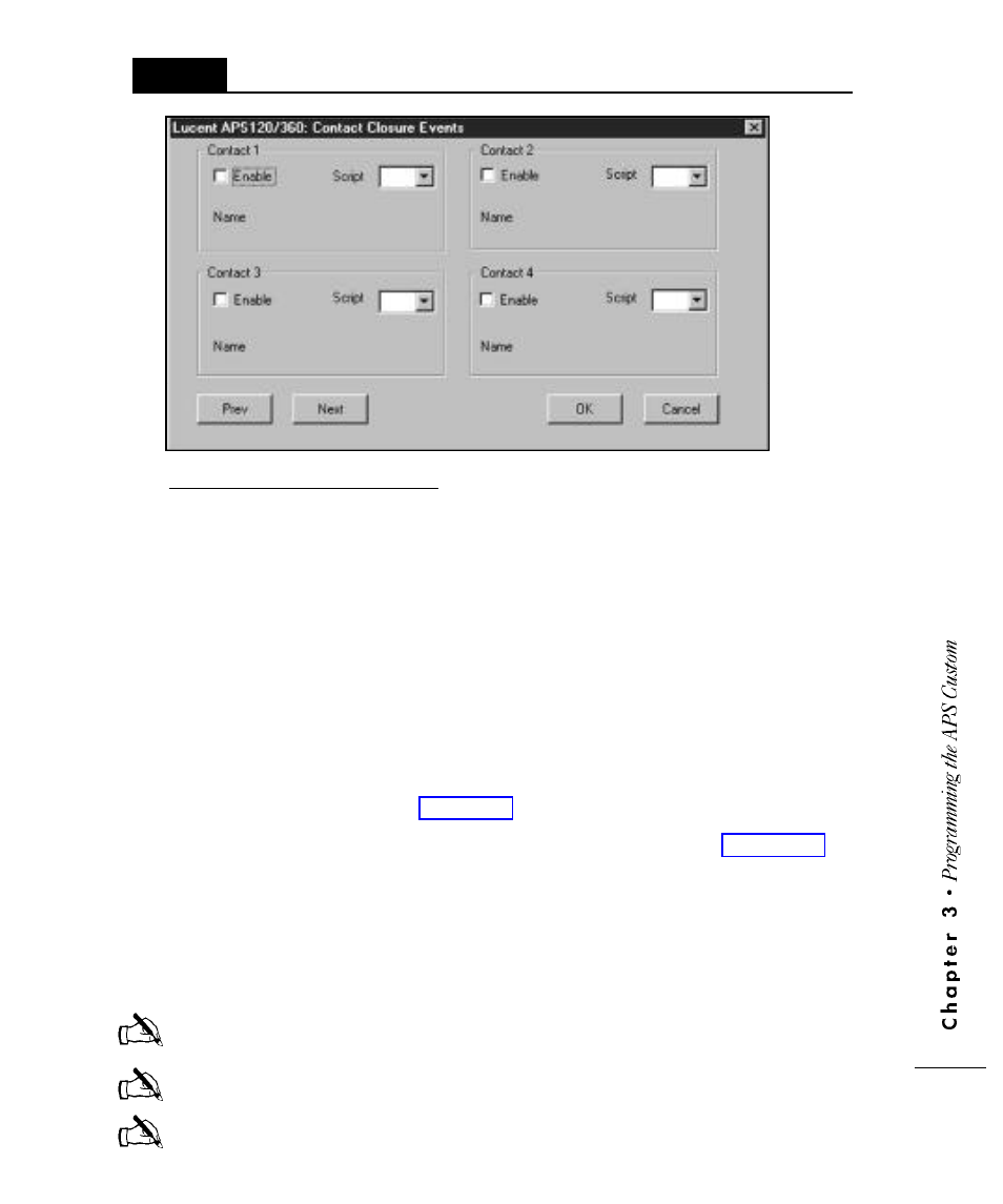 6 configuring contact closures, Configuring contact closures | Motorola APS120 User Manual | Page 29 / 75