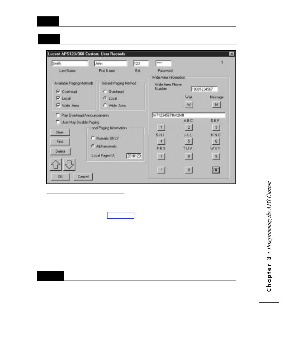 4 creating user records, 1 entering user dat a, 1 setting/modifying user passwords | Creating user records, Entering user data, Setting/modifying user passwords | Motorola APS120 User Manual | Page 31 / 75