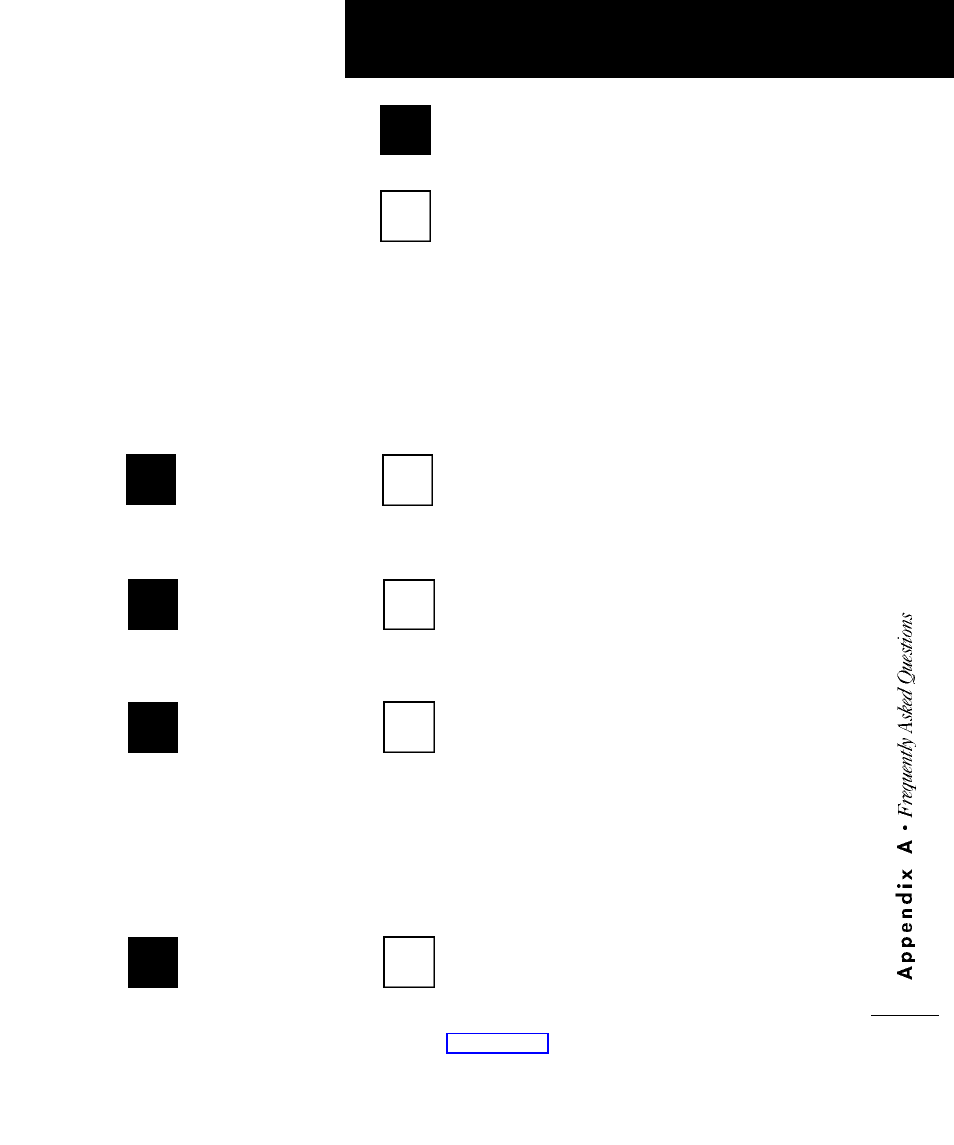 A. frequently asked questions, Appendix a, F r e q ue n tl y a sk e d q u e s ti o n s | Motorola APS120 User Manual | Page 61 / 75