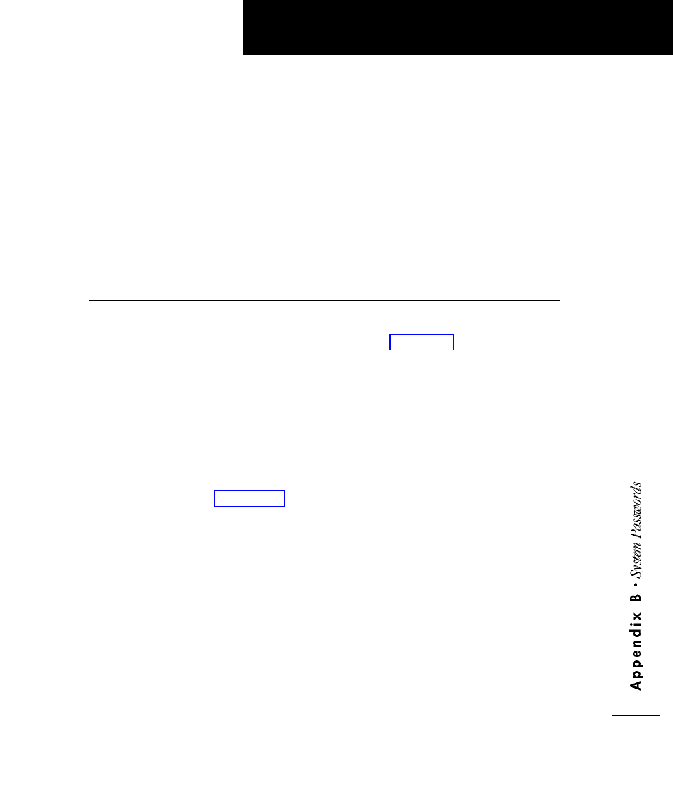B. system passwords, Appendix b, Sy s t e m p as s wo r d s | Motorola APS120 User Manual | Page 63 / 75