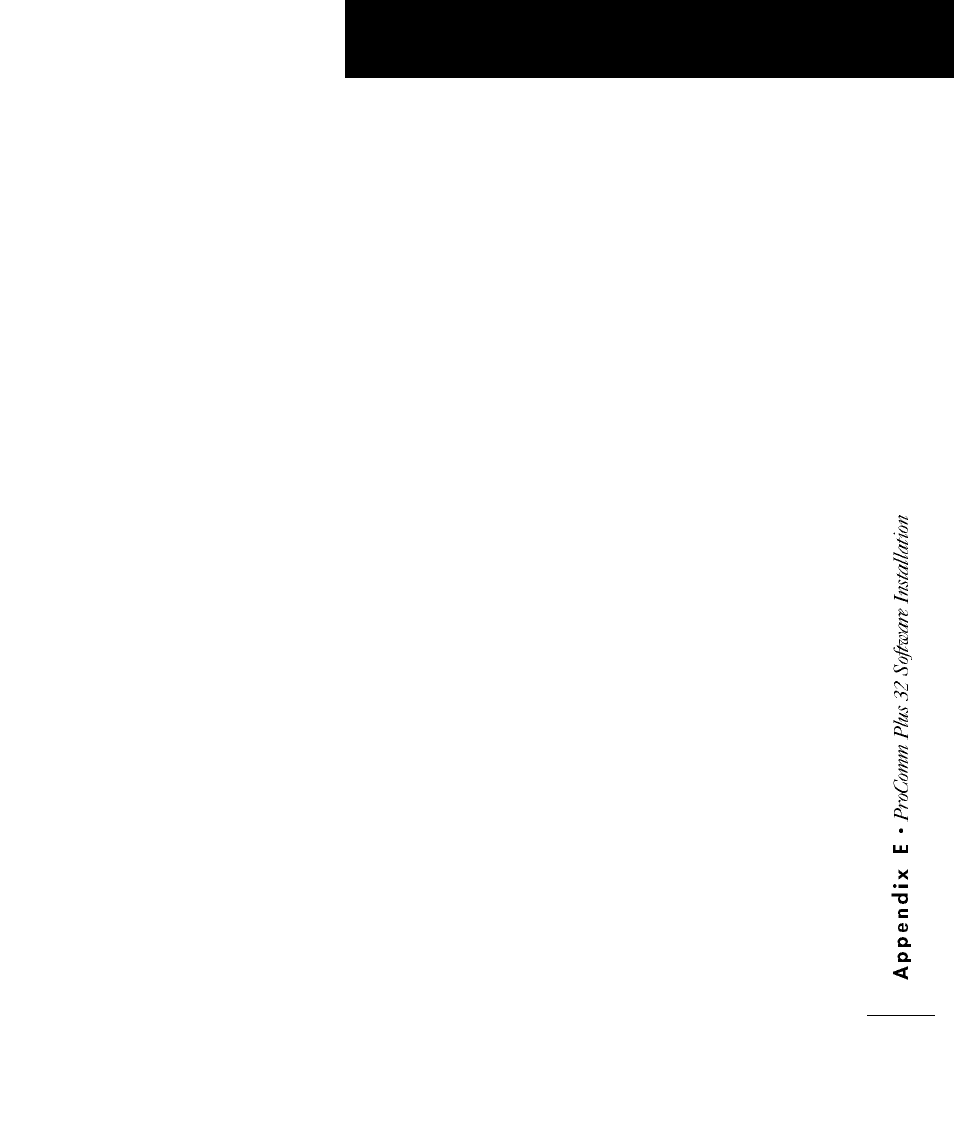 E. procomm plus 32 software installation, Appendix e, P rocomm plus® 32 software installation | Motorola APS120 User Manual | Page 68 / 75