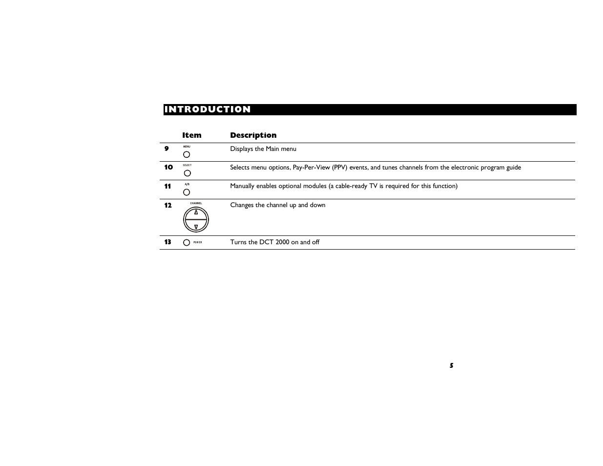 Introductio n | Motorola DCT2000 User Manual | Page 9 / 33