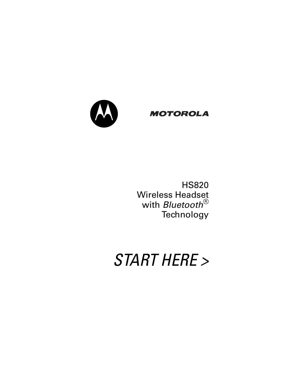 Motorola HS820 User Manual | 76 pages