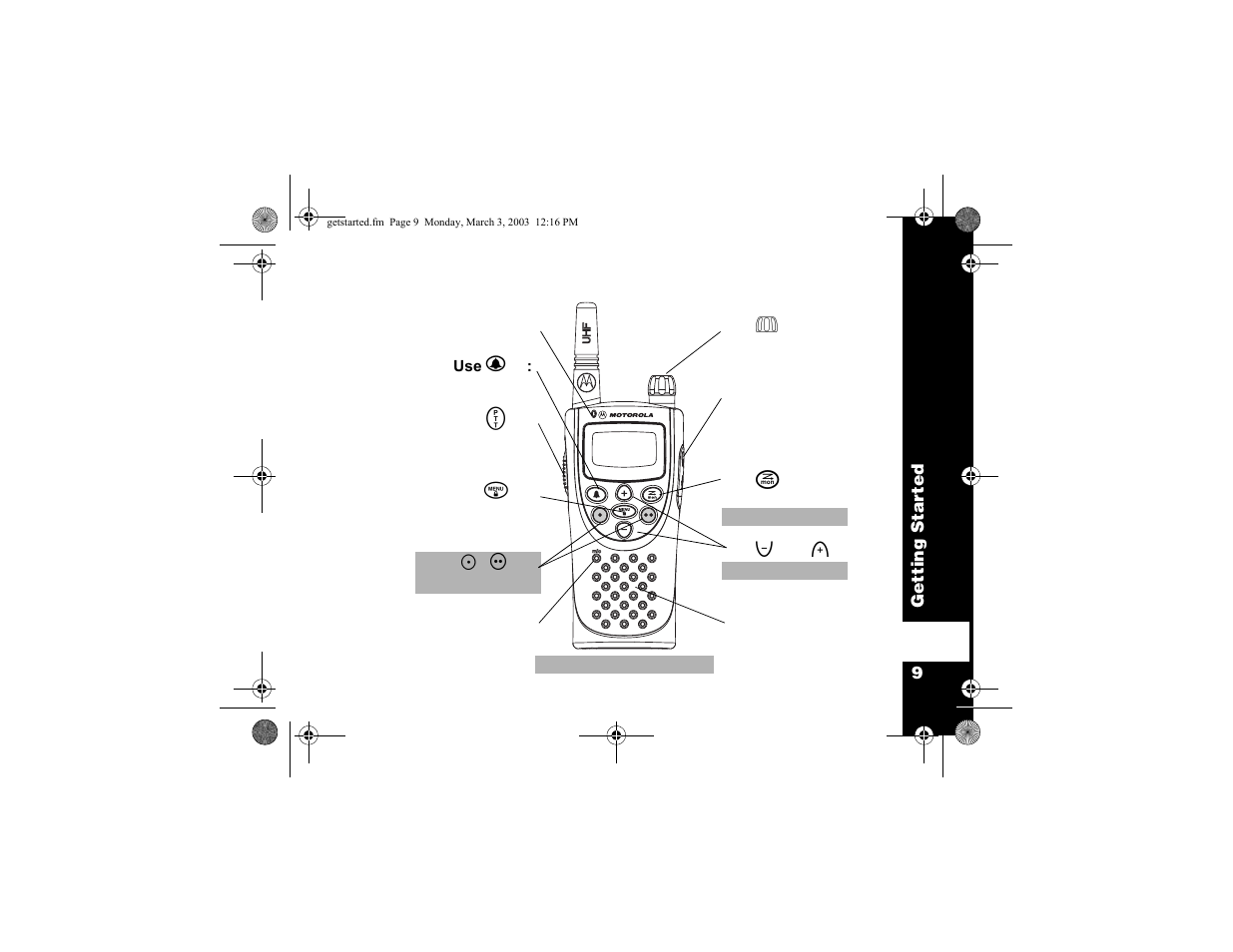 Basic operation | Motorola CP100 User Manual | Page 15 / 62