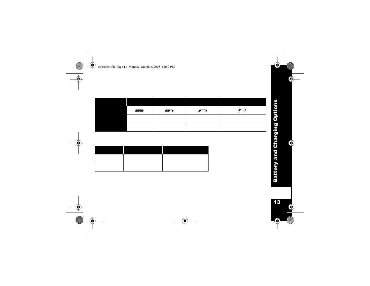 Reading the battery meter, Battery life | Motorola CP100 User Manual | Page 19 / 62